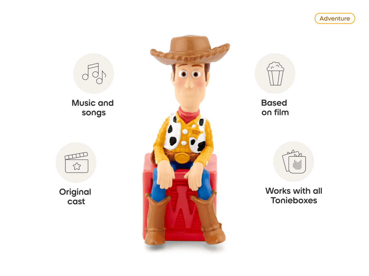 Disney & Pixar Toy Story: Woody Tonie (en Español) audio figurine, inspiring audio journeys and imaginative play