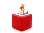 Full view of Word Party Tonie on a red Toniebox