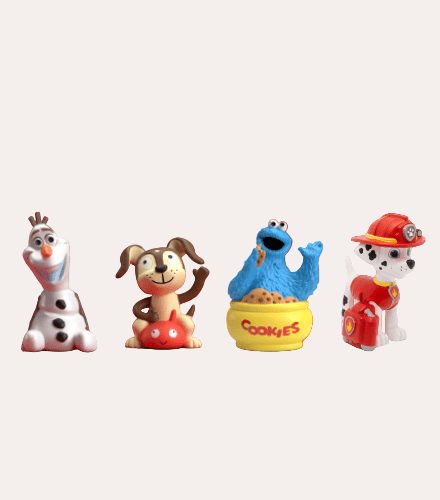 Group of Tonies including Olaf and Cookie Monster