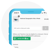 verify with id.me for teacher and military discounts