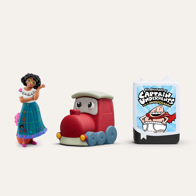 Encanto Tonie, My First Tonie Train, and Captain Underpants audiobook for kids