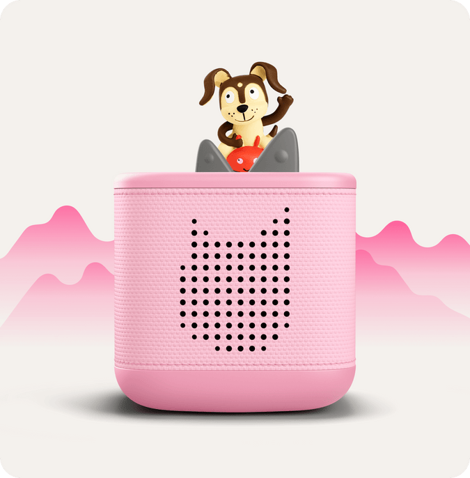 Playtime Puppy Tonie on a pink Toniebox 2