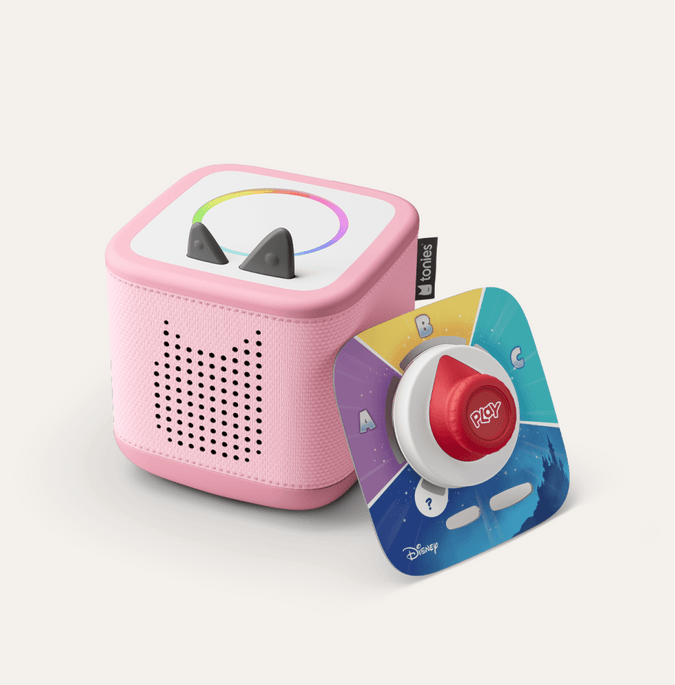 Pink Toniebox 2 with Disney Tonieplay game and controller