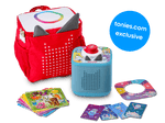 tonies originals bundle with Toniebox 2, tonieplay controller, tonies original tonieplay game, USC-C charging cable and exclusive red toniebox 2 backpack